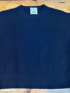 Allude Short Sleeve Cashmere Sweater Crewneck Blue